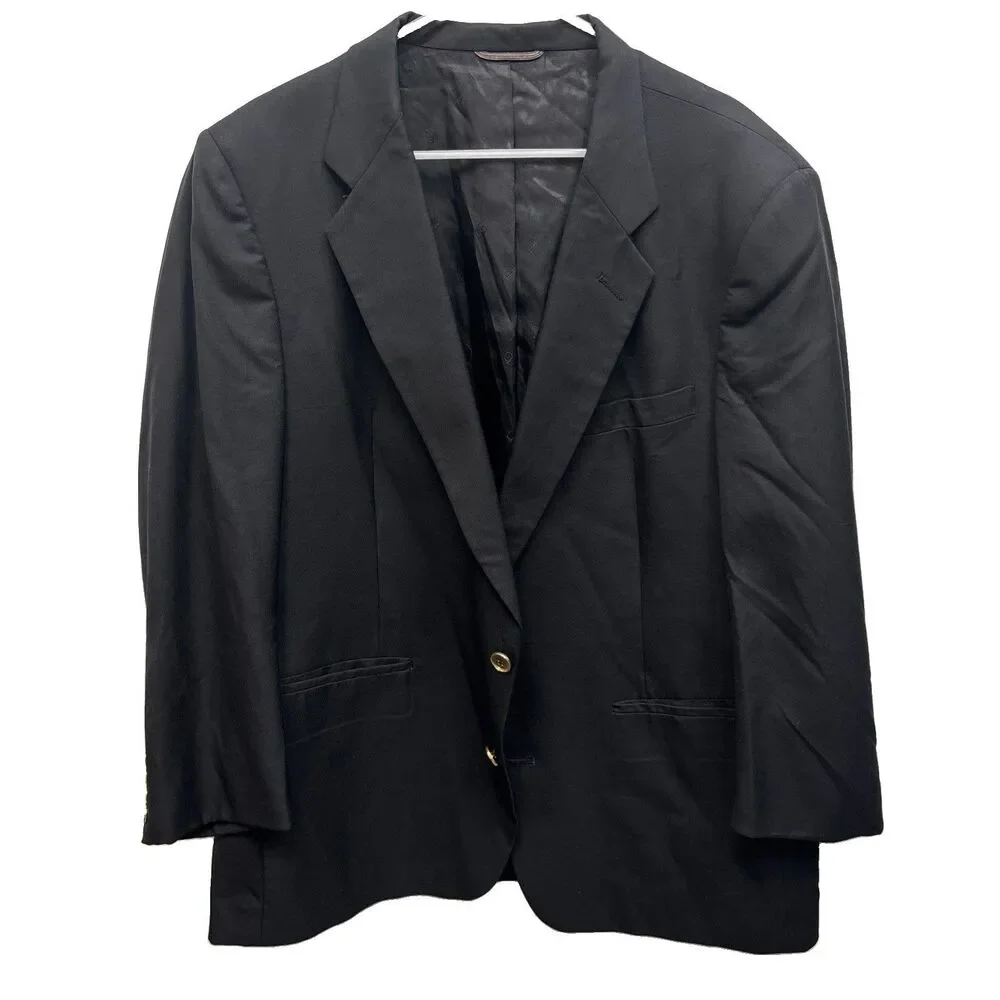 Christian Dior Le Connaisseur Blazer Jacket Men 46S Black Wool Suit Coat Lined